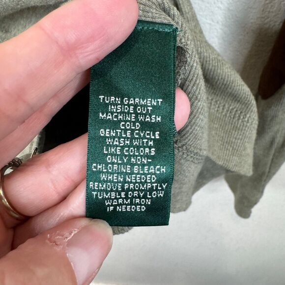 Lauren Jeans Company Long Sleeve Olive Green Shirt L Shoulder Zipper Y2K - Picture 10 of 11